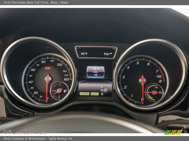  2016 GLE 550e 550e Gauges