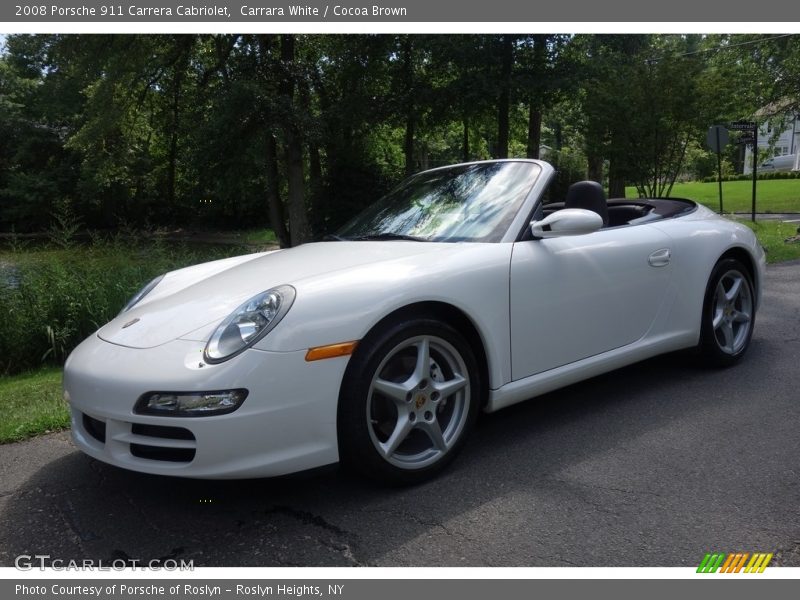 Carrara White / Cocoa Brown 2008 Porsche 911 Carrera Cabriolet