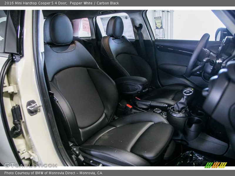 Pepper White / Carbon Black 2016 Mini Hardtop Cooper S 4 Door