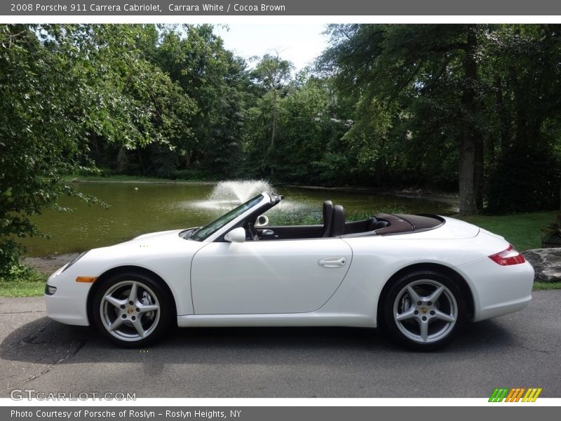 Carrara White / Cocoa Brown 2008 Porsche 911 Carrera Cabriolet