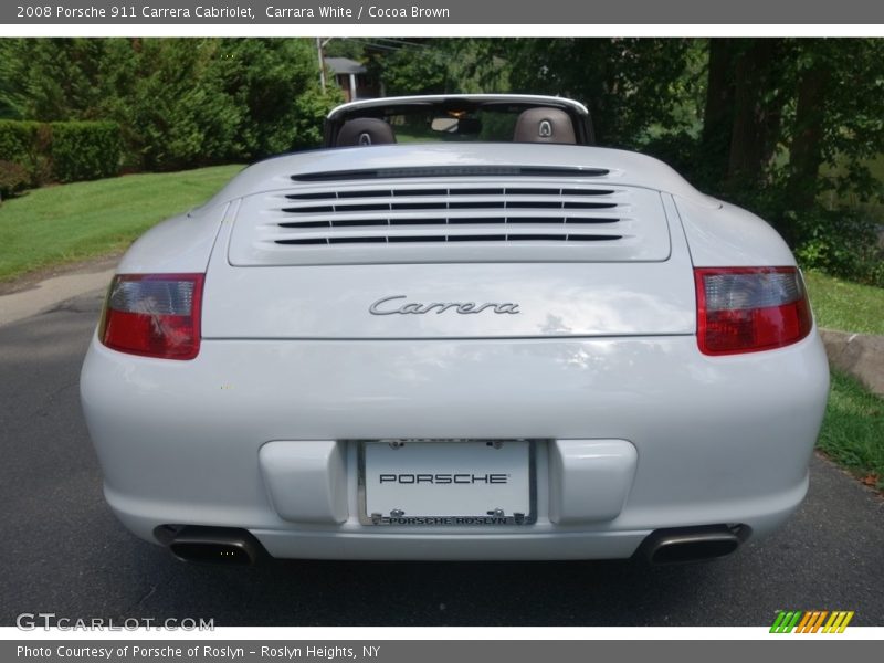 Carrara White / Cocoa Brown 2008 Porsche 911 Carrera Cabriolet
