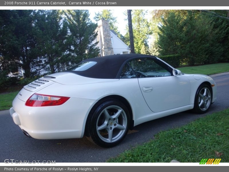 Carrara White / Cocoa Brown 2008 Porsche 911 Carrera Cabriolet