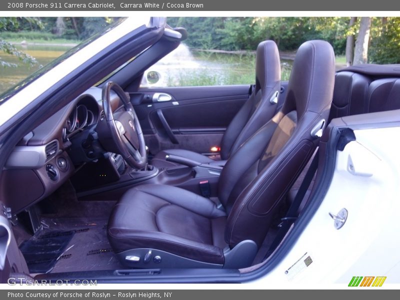 Carrara White / Cocoa Brown 2008 Porsche 911 Carrera Cabriolet
