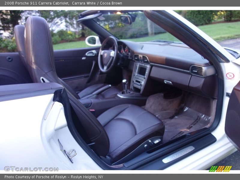 Carrara White / Cocoa Brown 2008 Porsche 911 Carrera Cabriolet