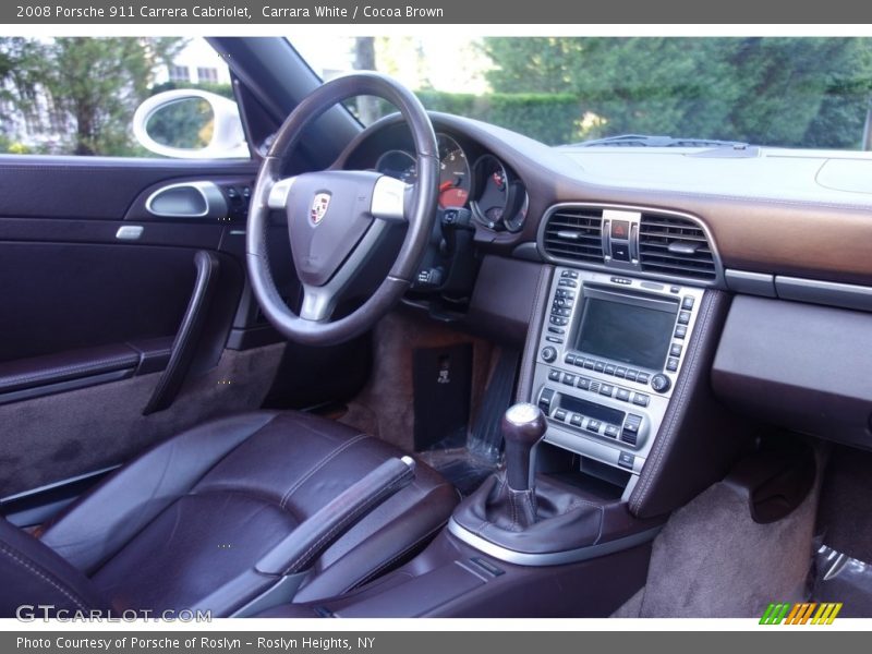 Carrara White / Cocoa Brown 2008 Porsche 911 Carrera Cabriolet