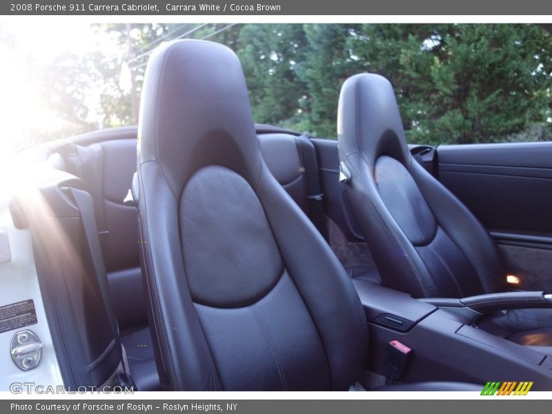 Carrara White / Cocoa Brown 2008 Porsche 911 Carrera Cabriolet