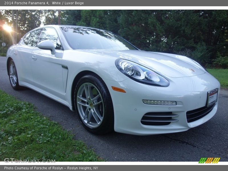 White / Luxor Beige 2014 Porsche Panamera 4