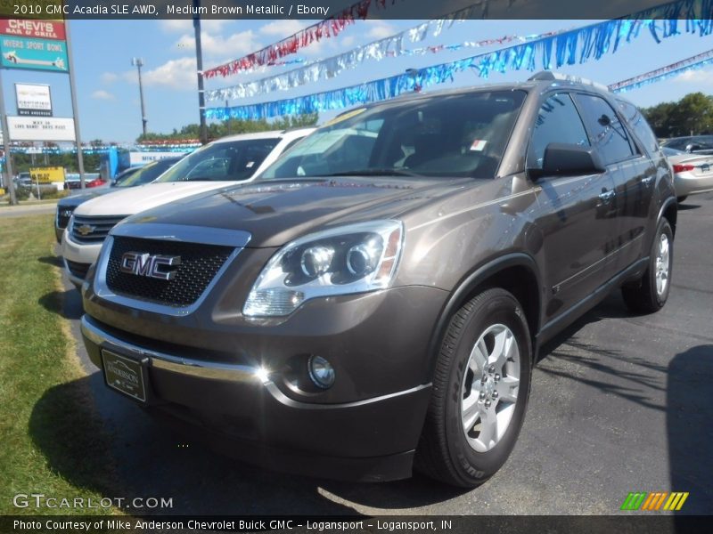 Medium Brown Metallic / Ebony 2010 GMC Acadia SLE AWD