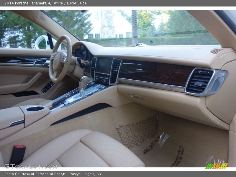 White / Luxor Beige 2014 Porsche Panamera 4