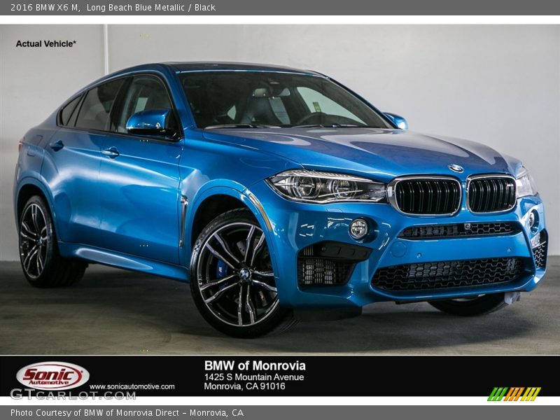 Long Beach Blue Metallic / Black 2016 BMW X6 M