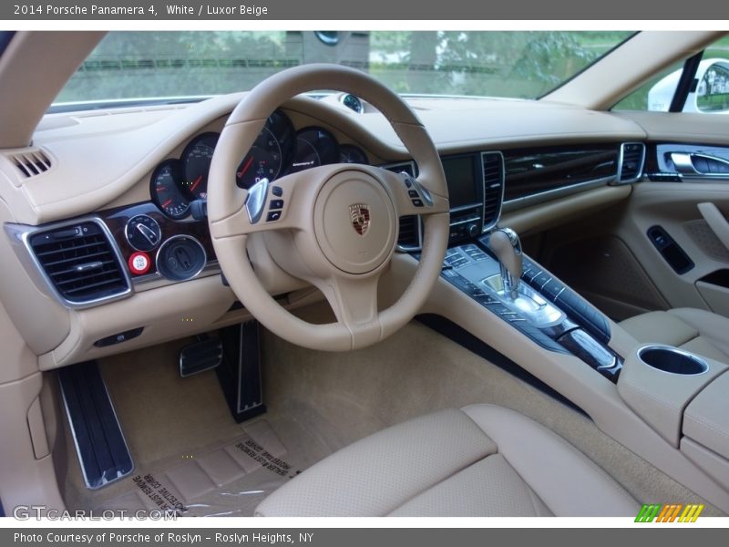 White / Luxor Beige 2014 Porsche Panamera 4
