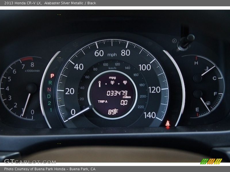 Alabaster Silver Metallic / Black 2013 Honda CR-V LX