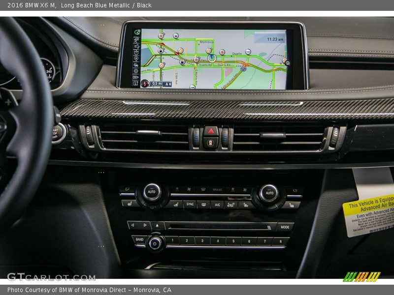 Long Beach Blue Metallic / Black 2016 BMW X6 M