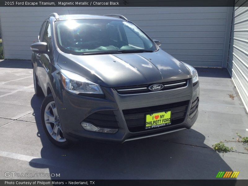 Magnetic Metallic / Charcoal Black 2015 Ford Escape Titanium