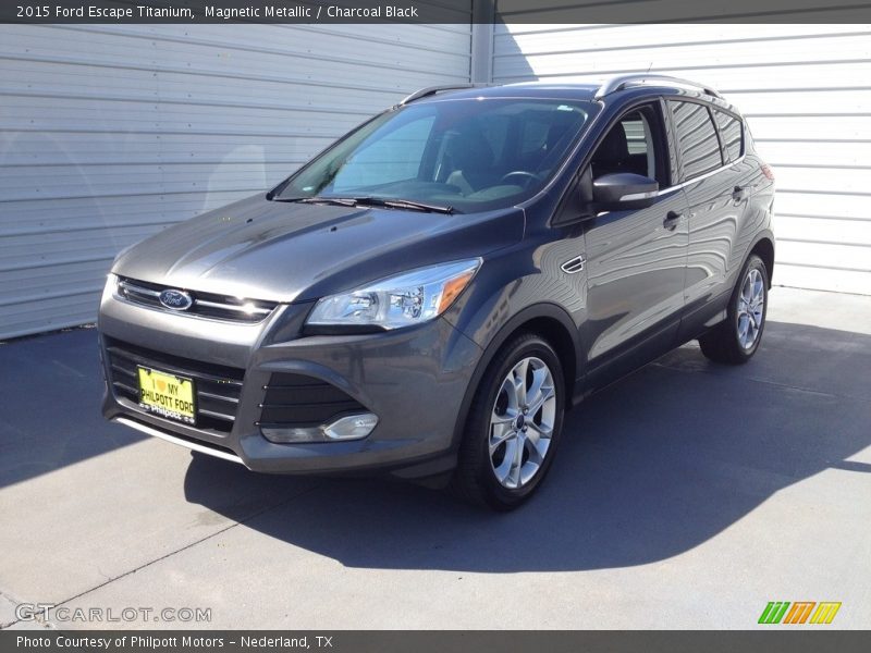 Magnetic Metallic / Charcoal Black 2015 Ford Escape Titanium