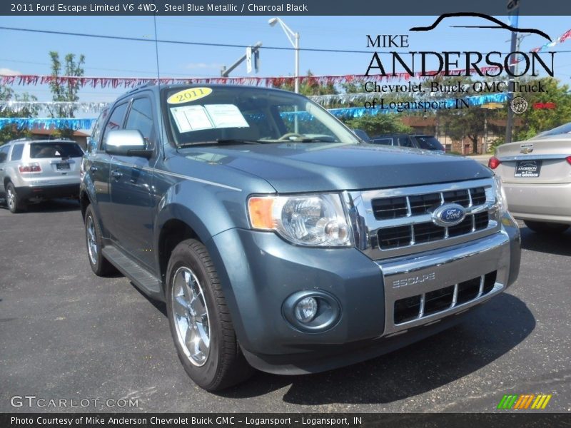 Steel Blue Metallic / Charcoal Black 2011 Ford Escape Limited V6 4WD