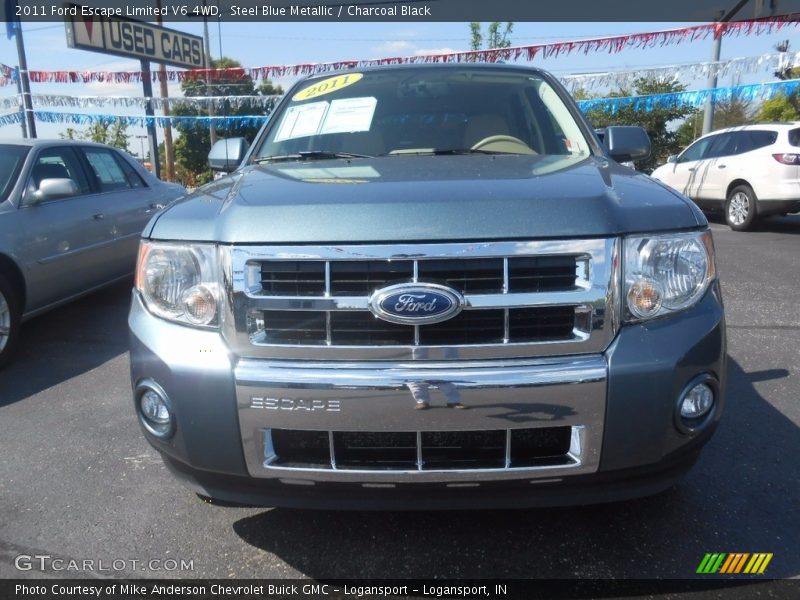 Steel Blue Metallic / Charcoal Black 2011 Ford Escape Limited V6 4WD