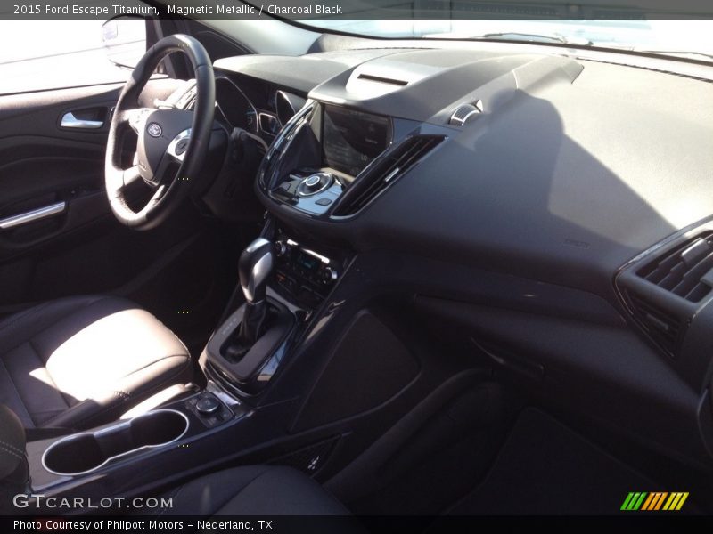 Magnetic Metallic / Charcoal Black 2015 Ford Escape Titanium