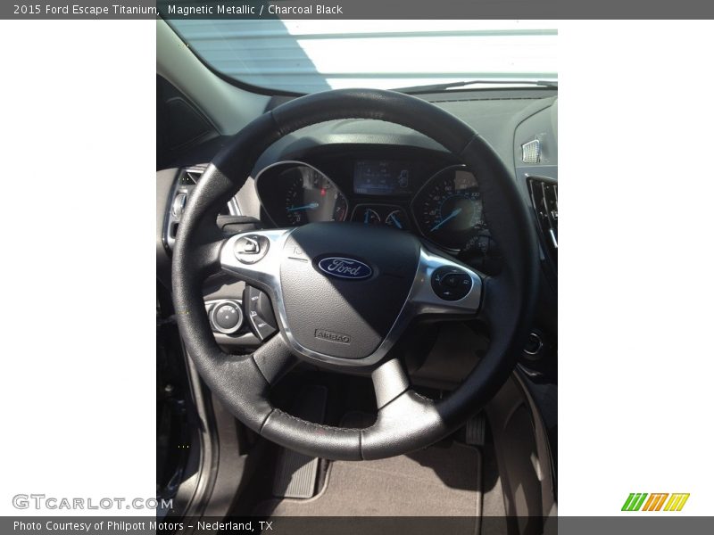 Magnetic Metallic / Charcoal Black 2015 Ford Escape Titanium