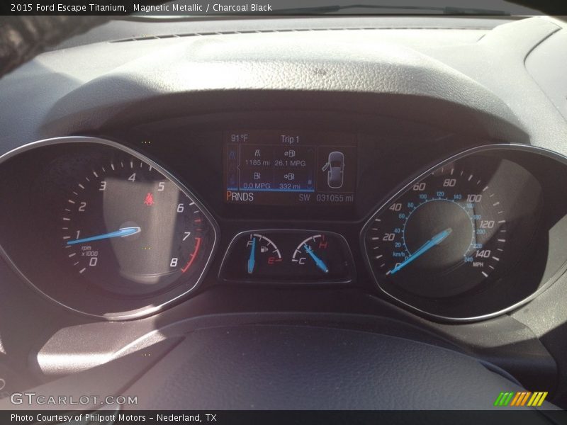Magnetic Metallic / Charcoal Black 2015 Ford Escape Titanium
