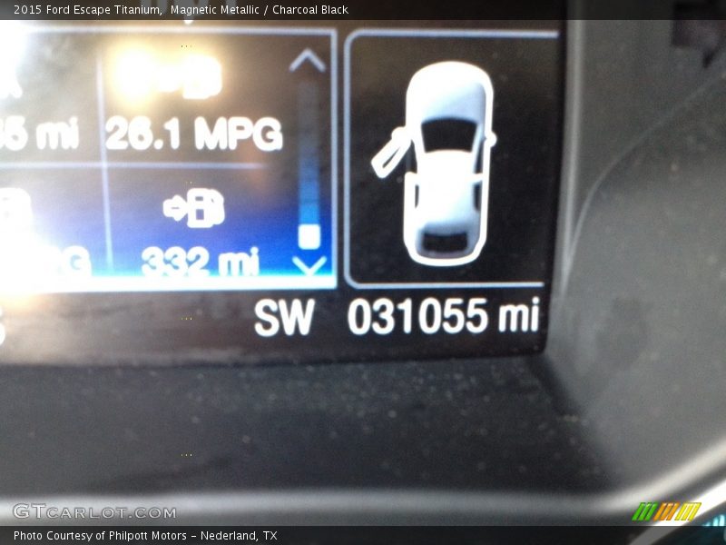 Magnetic Metallic / Charcoal Black 2015 Ford Escape Titanium