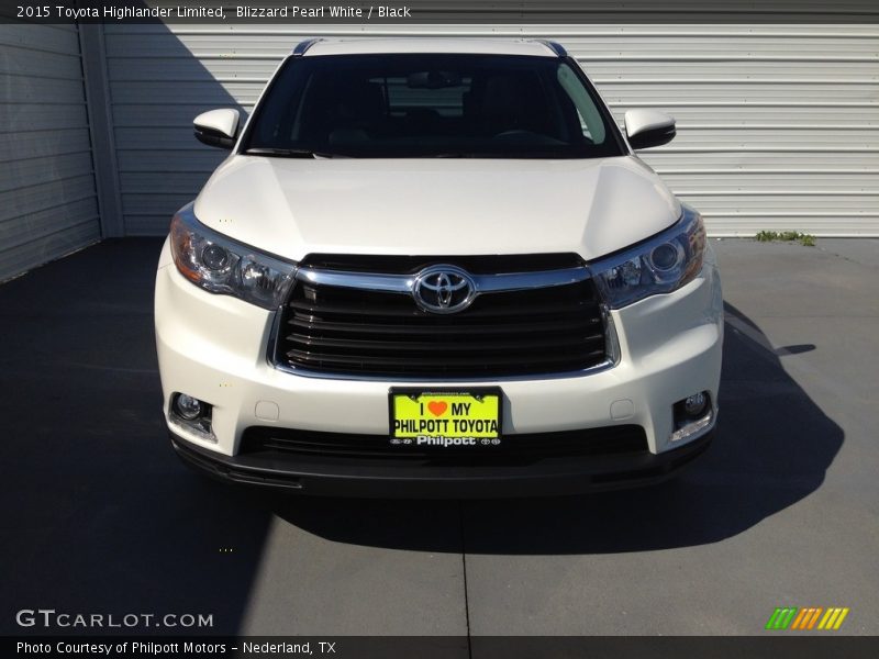 Blizzard Pearl White / Black 2015 Toyota Highlander Limited