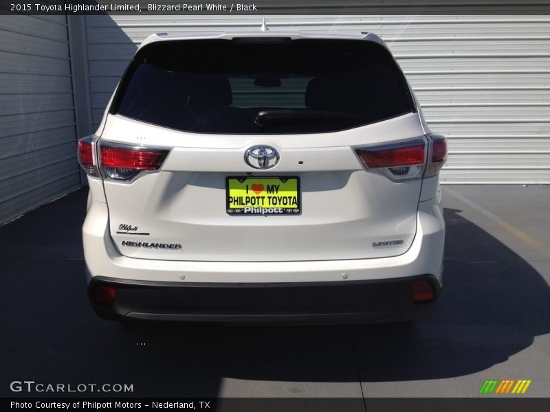Blizzard Pearl White / Black 2015 Toyota Highlander Limited