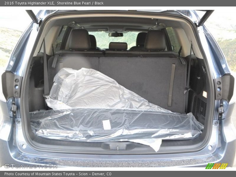 Shoreline Blue Pearl / Black 2016 Toyota Highlander XLE