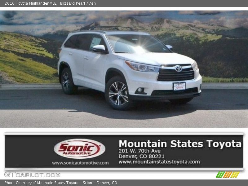 Blizzard Pearl / Ash 2016 Toyota Highlander XLE