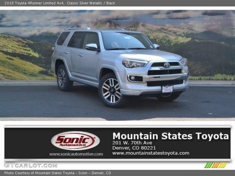 Classic Silver Metallic / Black 2016 Toyota 4Runner Limited 4x4