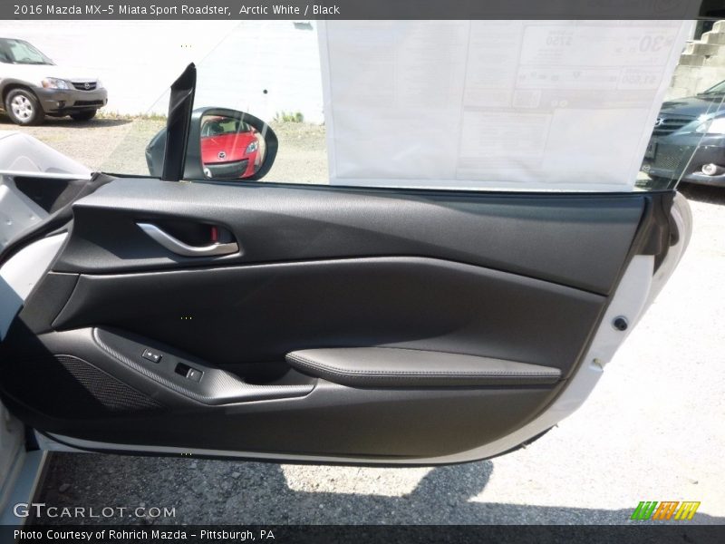 Arctic White / Black 2016 Mazda MX-5 Miata Sport Roadster