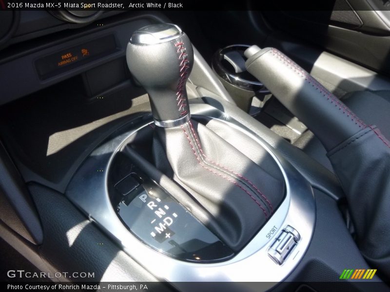 Arctic White / Black 2016 Mazda MX-5 Miata Sport Roadster