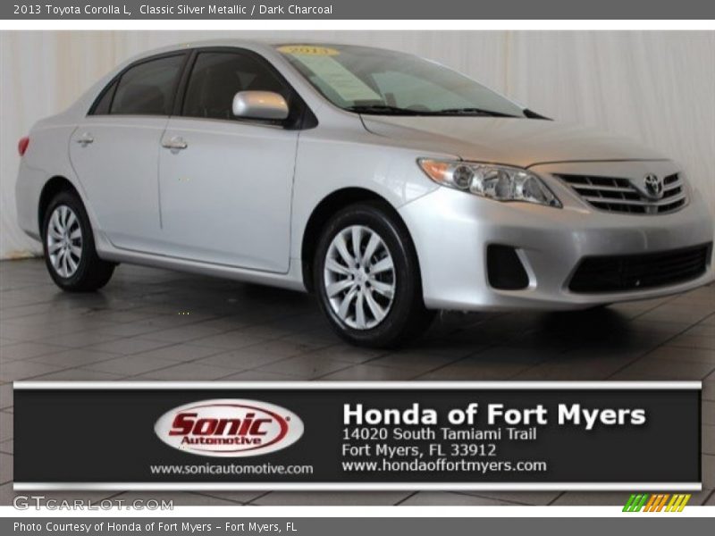 Classic Silver Metallic / Dark Charcoal 2013 Toyota Corolla L