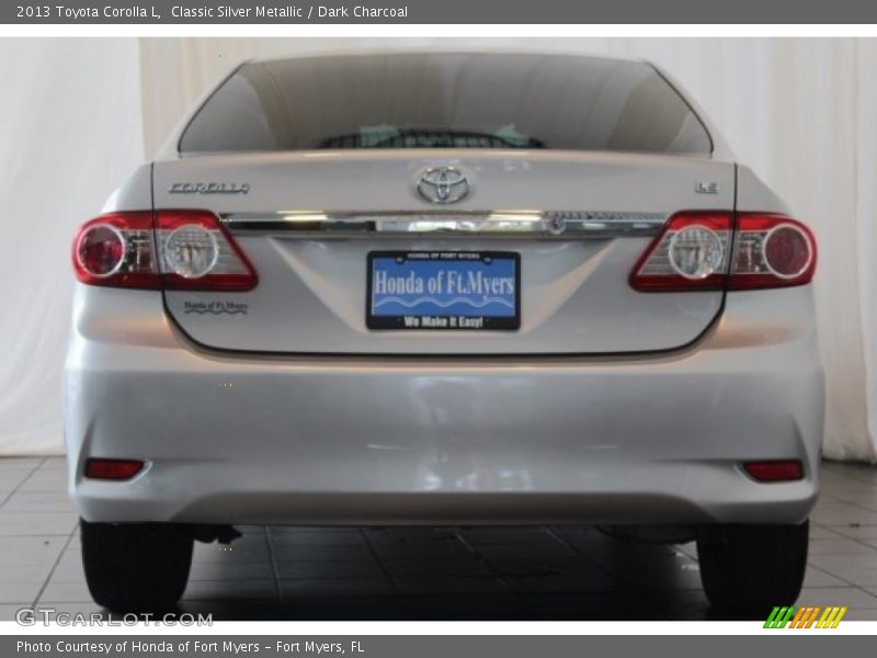 Classic Silver Metallic / Dark Charcoal 2013 Toyota Corolla L
