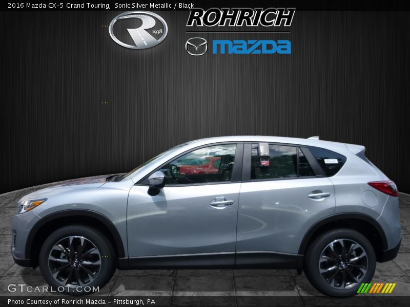 Sonic Silver Metallic / Black 2016 Mazda CX-5 Grand Touring