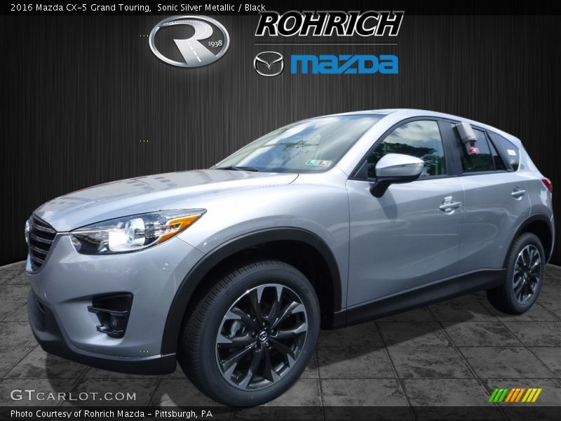 Sonic Silver Metallic / Black 2016 Mazda CX-5 Grand Touring