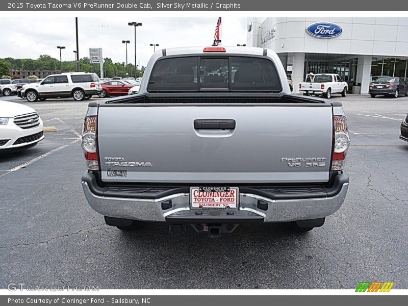 Silver Sky Metallic / Graphite 2015 Toyota Tacoma V6 PreRunner Double Cab