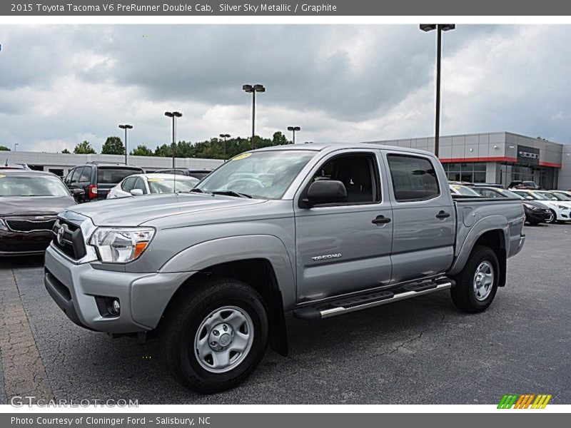 Silver Sky Metallic / Graphite 2015 Toyota Tacoma V6 PreRunner Double Cab