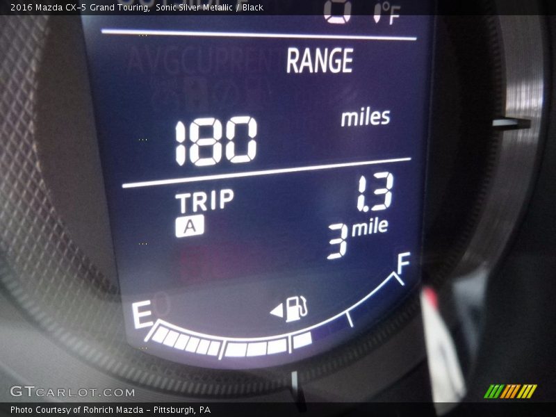 Sonic Silver Metallic / Black 2016 Mazda CX-5 Grand Touring