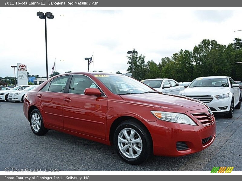 Barcelona Red Metallic / Ash 2011 Toyota Camry LE