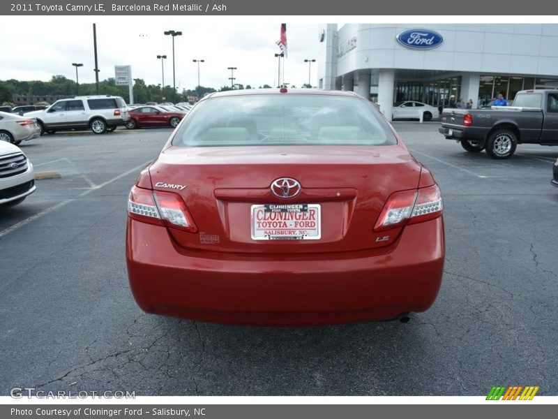 Barcelona Red Metallic / Ash 2011 Toyota Camry LE