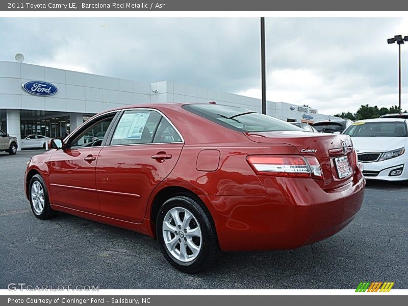 Barcelona Red Metallic / Ash 2011 Toyota Camry LE