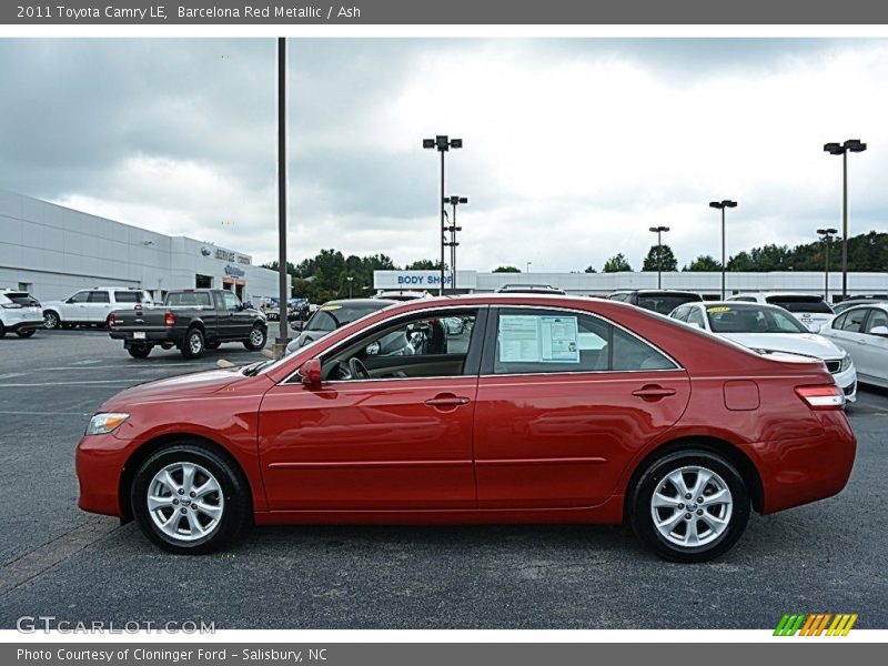 Barcelona Red Metallic / Ash 2011 Toyota Camry LE