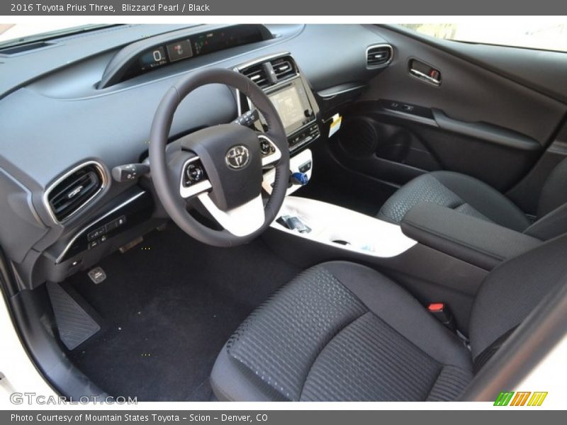 Blizzard Pearl / Black 2016 Toyota Prius Three