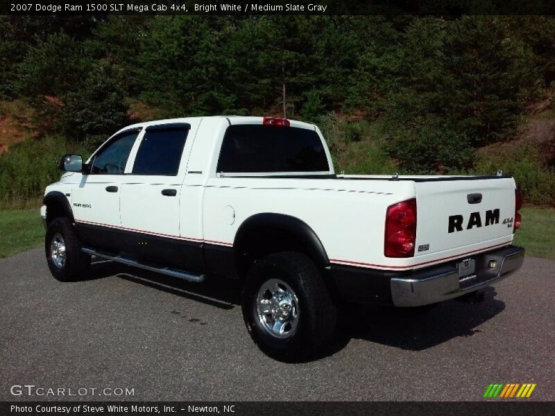 Bright White / Medium Slate Gray 2007 Dodge Ram 1500 SLT Mega Cab 4x4