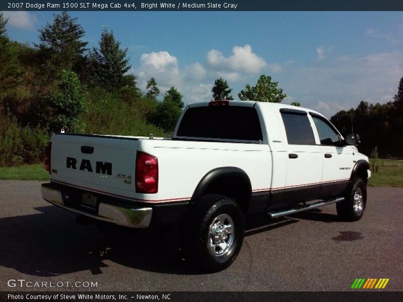 Bright White / Medium Slate Gray 2007 Dodge Ram 1500 SLT Mega Cab 4x4