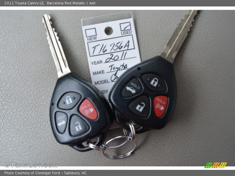 Barcelona Red Metallic / Ash 2011 Toyota Camry LE