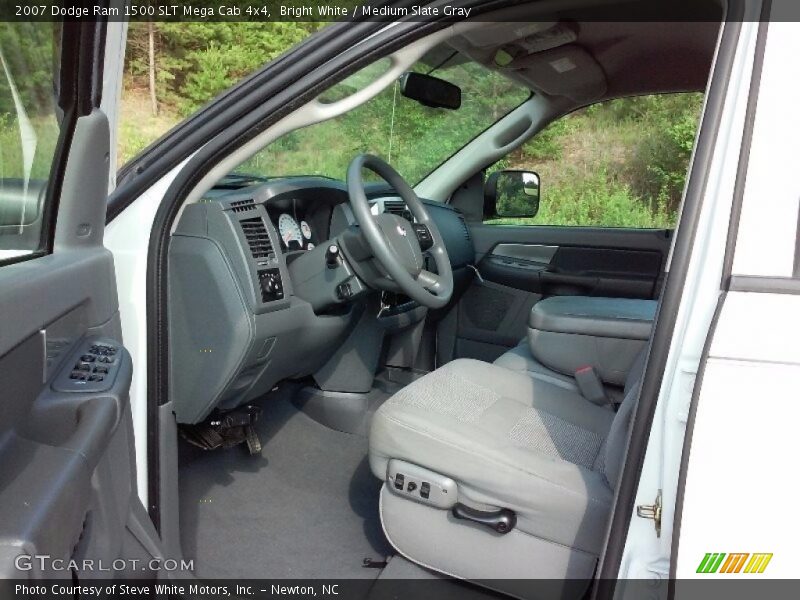 Bright White / Medium Slate Gray 2007 Dodge Ram 1500 SLT Mega Cab 4x4