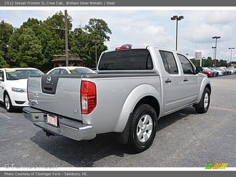 Brilliant Silver Metallic / Steel 2012 Nissan Frontier SL Crew Cab