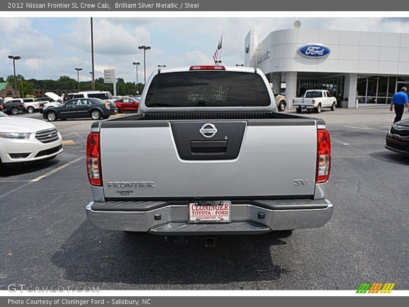 Brilliant Silver Metallic / Steel 2012 Nissan Frontier SL Crew Cab